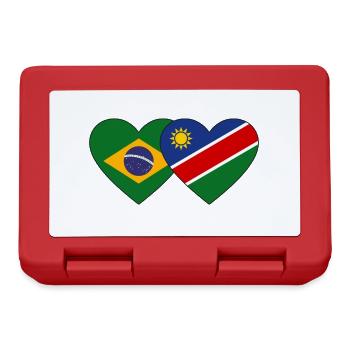 Brazil Namibia Flag Heart - Lunchbox - red - Front