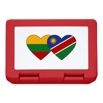 Lithuania Namibia Flag Heart - Lunchbox - red - Front