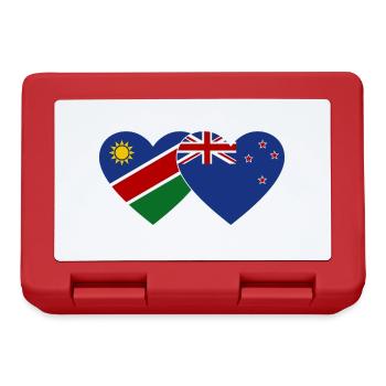 Tunesien Neuseeland Flagge Herz - Brotdose - Rot - Vorne