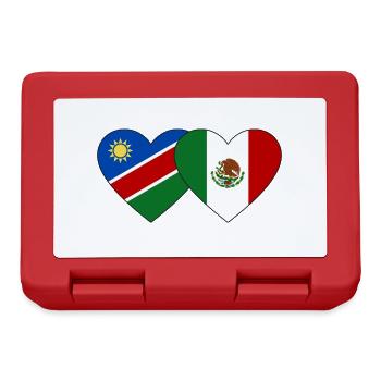 Namibia Mexico Flag Heart - Lunchbox - red - Front