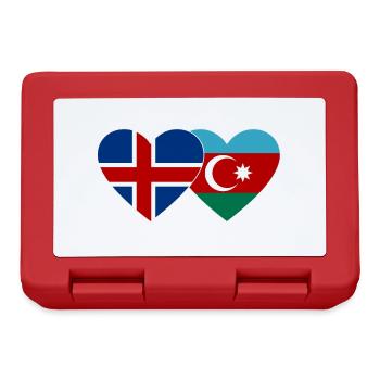 Iceland Azerbaijan Flag Heart - Lunchbox - red - Front