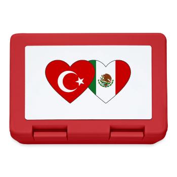 Turkey Mexico Flag Heart - Lunchbox - red - Front