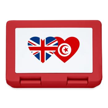 Grande-Bretagne Tunisie Drapeau Coeur - Boîte à goûter - rouge - Devant