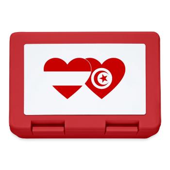 Austria Tunisia Flag Heart - Lunchbox - red - Front