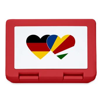 Allemagne Seychelles drapeau coeur - Boîte à goûter - rouge - Devant