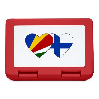 Seychelles Finland Flag Heart - Lunchbox - red - Front