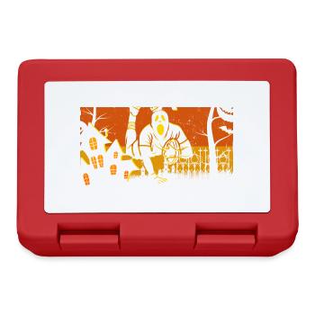 Retro Rugby d'Halloween - Boîte à goûter - rouge - Devant