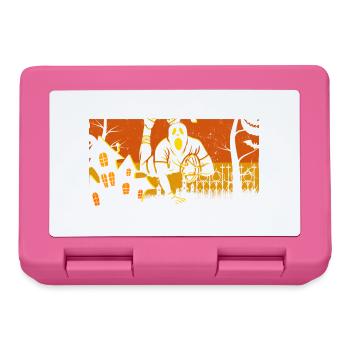 Retro Halloween Rugby - Brotdose - Pink - Vorne
