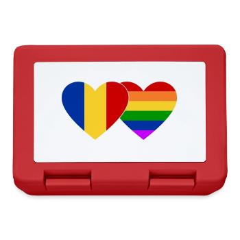 Rumänien Regenbogen Flagge - Brotdose - Rot - Vorne