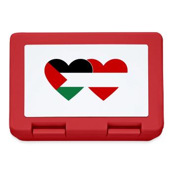 Palestine Austria Flag Heart - Lunchbox - red - Front