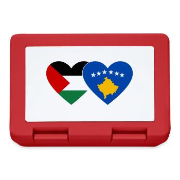 Palestine Kosovo drapeau coeur - Boîte à goûter - rouge - Devant