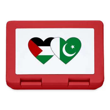 Palestine Pakistan Flag Heart - Lunchbox - red - Front