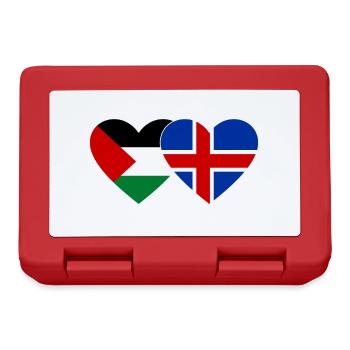 Palestine Islande drapeau coeur - Boîte à goûter - rouge - Devant