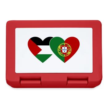 Palestine Portugal Drapeau Coeur - Boîte à goûter - rouge - Devant