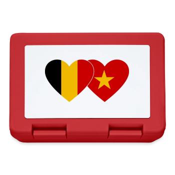 Belgique Vietnam Drapeau Coeur - Boîte à goûter - rouge - Devant