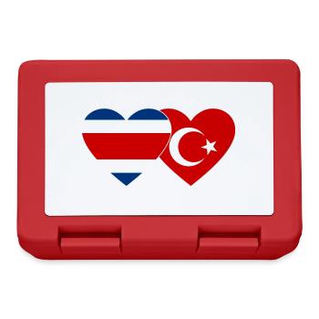 Coeur de drapeau de dinde du Costa Rica - Boîte à goûter - rouge - Devant