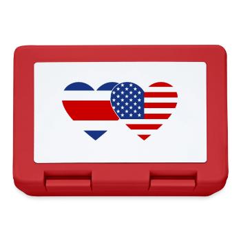 Coeur de drapeau du Costa Rica USA - Boîte à goûter - rouge - Devant