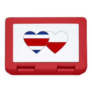 Costa Rica Pologne Drapeau Coeur - Boîte à goûter - rouge - Devant