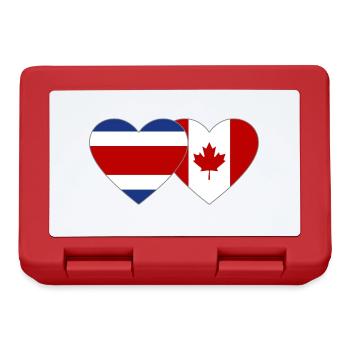 Coeur du drapeau du Costa Rica Canada - Boîte à goûter - rouge - Devant