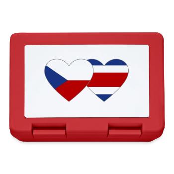 Czech Republic Costa Rica flag heart - Lunchbox - red - Front