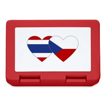 Coeur de drapeau de la République tchèque de Thaïlande - Boîte à goûter - rouge - Devant