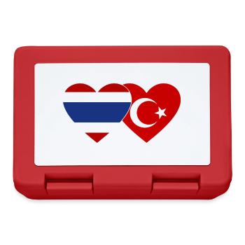 Coeur de drapeau de Thaïlande Türkiye - Boîte à goûter - rouge - Devant