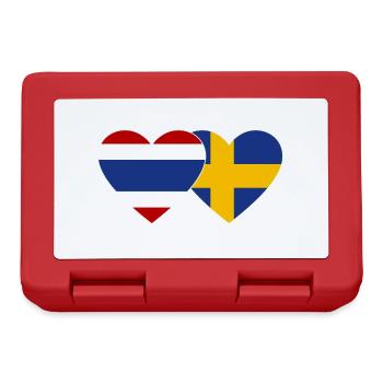 Thaïlande Suède Drapeau Coeur - Boîte à goûter - rouge - Devant