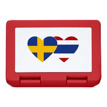 Coeur de drapeau Suède Thaïlande - Boîte à goûter - rouge - Devant