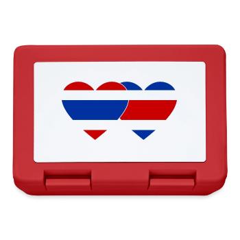 Costa Rica Thaïlande drapeau coeur - Boîte à goûter - rouge - Devant
