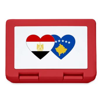 Egypte Kosovo Drapeau Coeur - Boîte à goûter - rouge - Devant