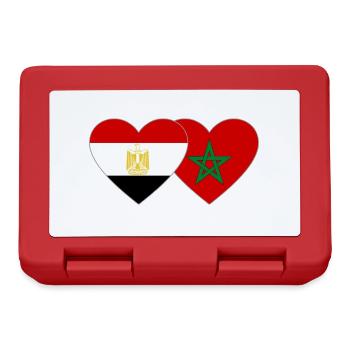 Egypte Maroc Drapeau Coeur - Boîte à goûter - rouge - Devant