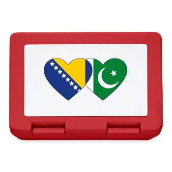 Bosnia Pakistan Flag Heart - Lunchbox - red - Front