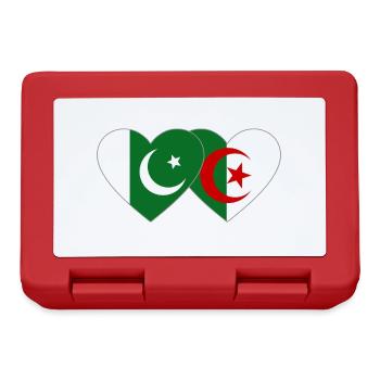 Pakistan Algeria Flag Heart - Lunchbox - red - Front
