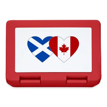 Coeur de drapeau de l’Écosse et du Canada - Boîte à goûter - rouge - Devant