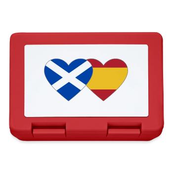 Ecosse Espagne Drapeau Coeur - Boîte à goûter - rouge - Devant