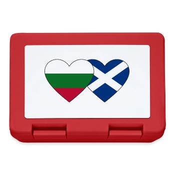 Bulgarie Ecosse Drapeau Coeur - Boîte à goûter - rouge - Devant
