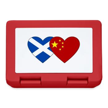 Scotland China Flag Heart - Lunchbox - red - Front