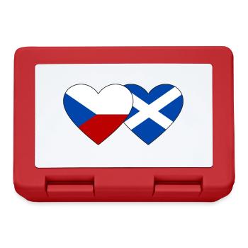 République tchèque Ecosse drapeau coeur - Boîte à goûter - rouge - Devant