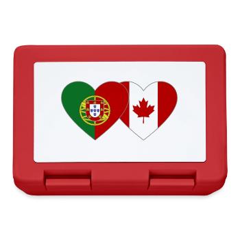 Coeur de drapeau du Portugal Canada - Boîte à goûter - rouge - Devant