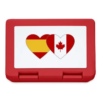 Spain Canada flag heart - Lunchbox - red - Front