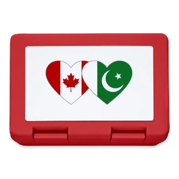 Canada Pakistan flag heart - Lunchbox - red - Front