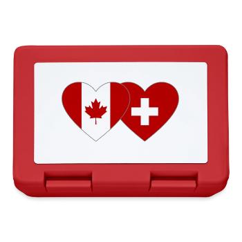 Canada Suisse Drapeau Coeur - Boîte à goûter - rouge - Devant