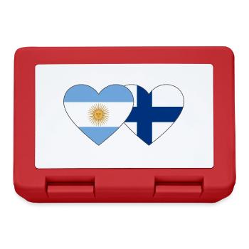 Argentine Finlande Drapeau Coeur - Boîte à goûter - rouge - Devant