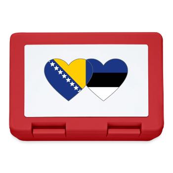 Bosnia Estonia Flag Heart - Lunchbox - red - Front