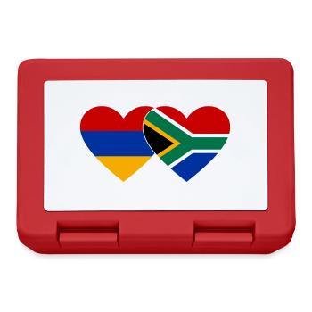 Arménie Afrique du Sud Drapeau Coeur - Boîte à goûter - rouge - Devant