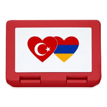 Turquie Arménie Drapeau Coeur - Boîte à goûter - rouge - Devant