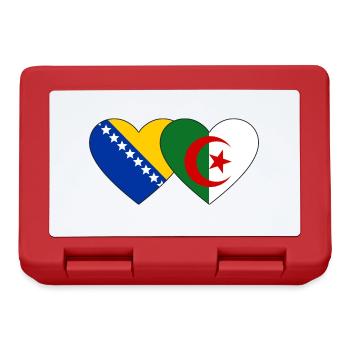 Bosnia Algeria Flag Heart - Lunchbox - red - Front