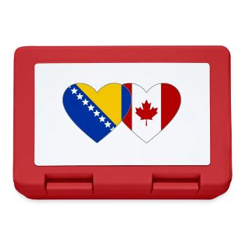 Bosnia Canada Flag Heart - Lunchbox - red - Front
