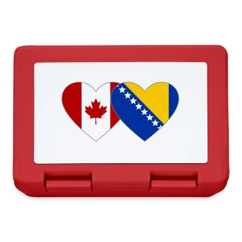 Canada Bosnie drapeau coeur - Boîte à goûter - rouge - Devant