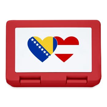 Bosnia Austria Flag Heart - Lunchbox - red - Front